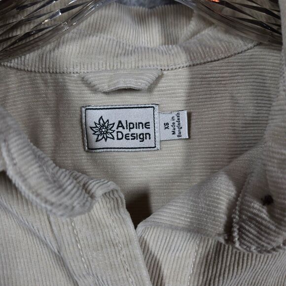 Alpine Design Cord Shirt Womens XS Button Up Morning Haze 00147 - Picture 3 of 6